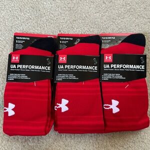 NWT Kids Youth Red Under Armour Soccer Socks